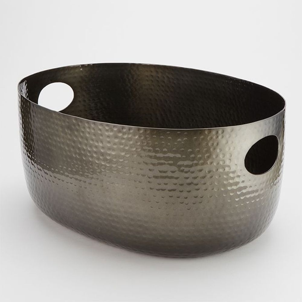 American Metalcraft Black Hammered Aluminum 16 1/4 Quart Beverage Tub, 19 X 14-1/4 X 8-3/8 Inch