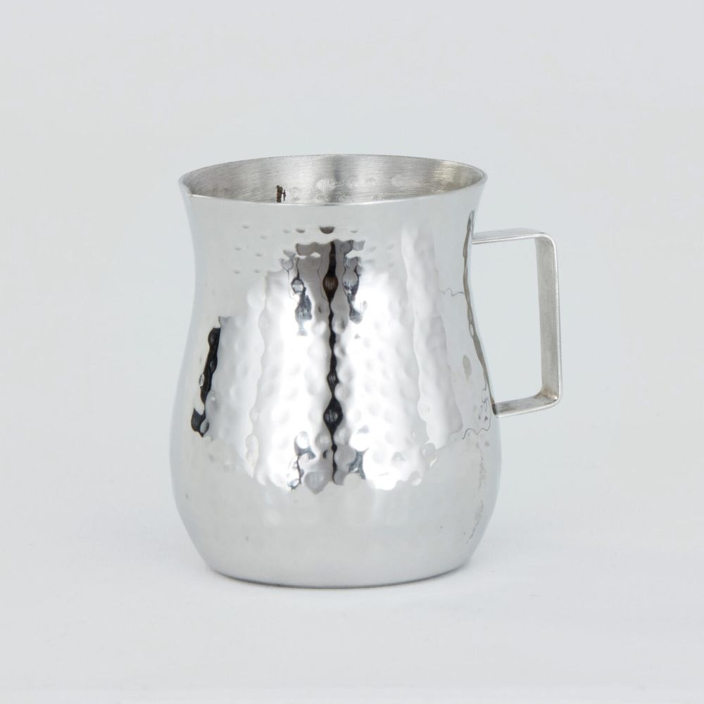 American Metalcraft Silver Hammered Stainless Steel 2 Ounce Bell Creamer, 2-1/4 X 2 X 2-1/4 Inch