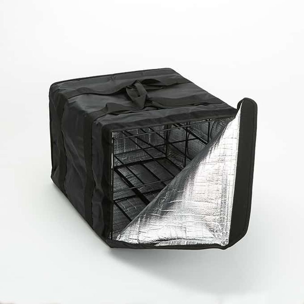 American Metalcraft Black Polyester/polyethylene Deluxe Pizza Delivery Bag With Rack, 19-1/2 X 19-1/2 X 14-1/2 Inch