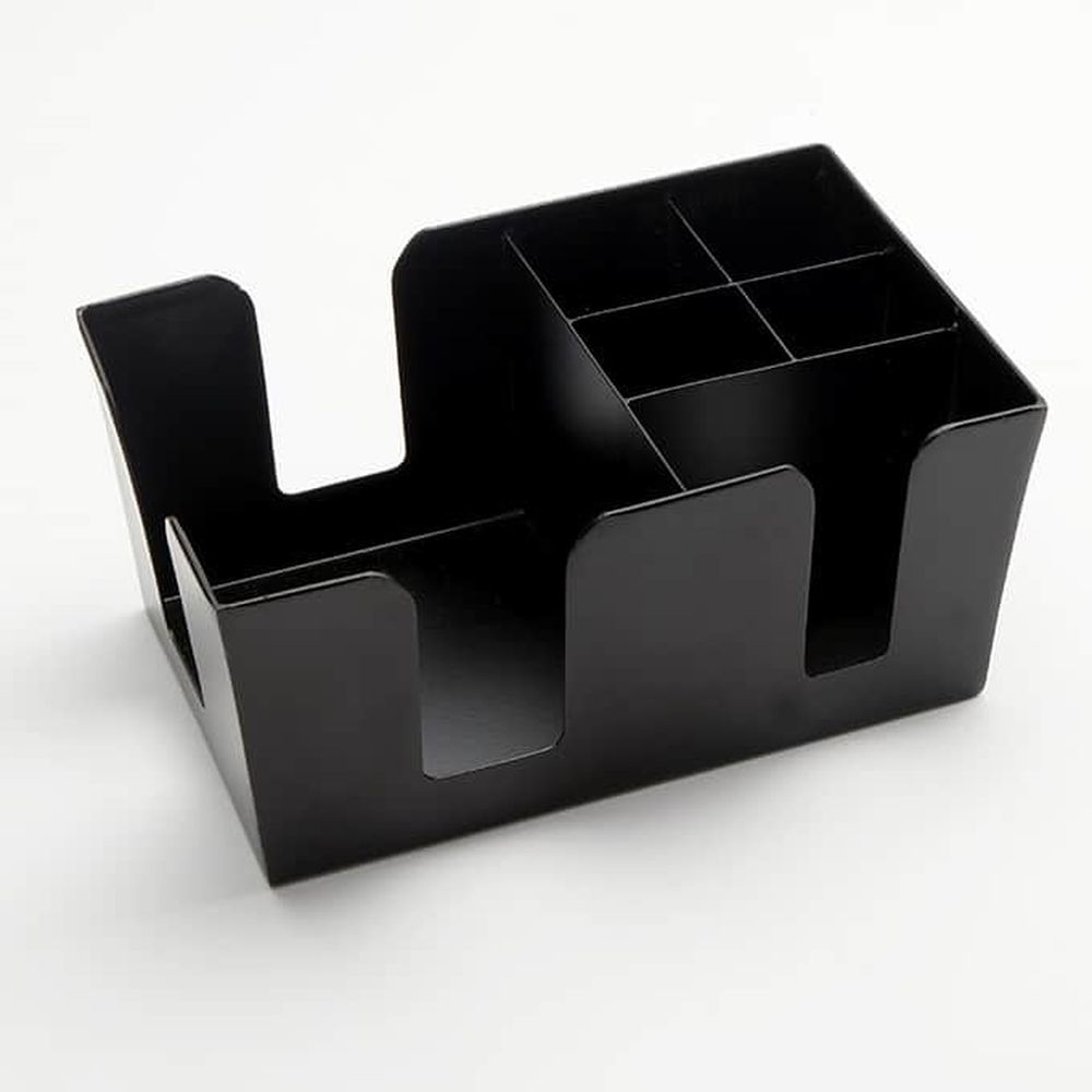 American Metalcraft Black Stainless Steel Bar Caddy, 9-1/8 X 5-7/8 X 4-1/8 Inch