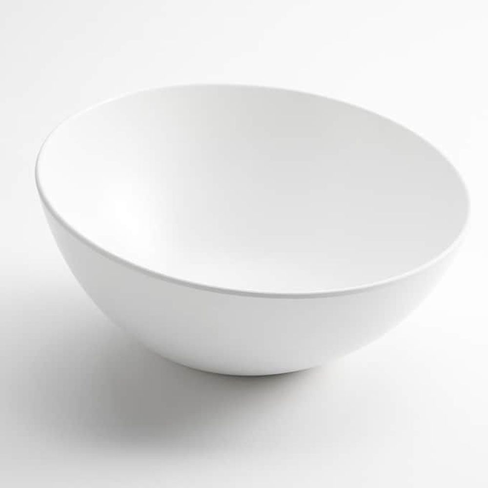 American Metalcraft Lift Collection White Melamine 110 Ounce Angled Bowl, 11-1/4 Inch Dia. X 5-1/2 Inch Height