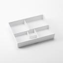 American Metalcraft Naturals Collection White 5 Compartment Bento Box, 10-7/8 inch Length X 8-1/4 inch Width X 2 inch Height