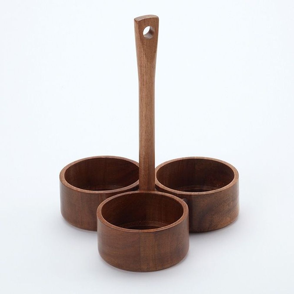 American Metalcraft Brown Acacia Wood Shaker Caddy, 7 X 6-1/2 X 8-5/8 Inch Height