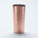 American Metalcraft Copper Color Hammered Stainless Steel Collins Glass, 14 Ounce