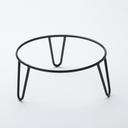 American Metalcraft Black Rubberized Round Stand, 4 inch Height