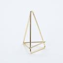 American Metalcraft Gold Geometric Card Holder, 2 5/8 x 1 5/8 x 3 inch