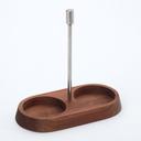 American Metalcraft Swan Collection Brown Acacia Wood Caddy