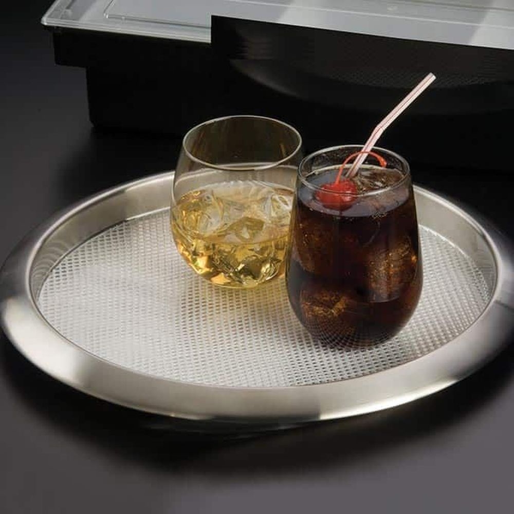 American Metalcraft Clear Polyethylene Bar Tray Liner Only, 11 5/8 Inch Diameter