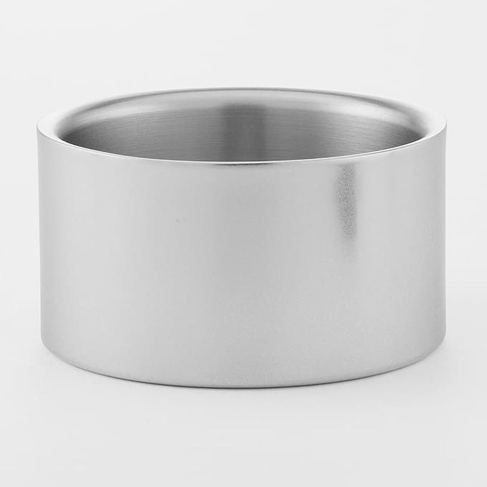 American Metalcraft Stainless Steel 17 Ounce Double Wall Wine Coaster, 4.75 X 4.75 X 2.5 Inch