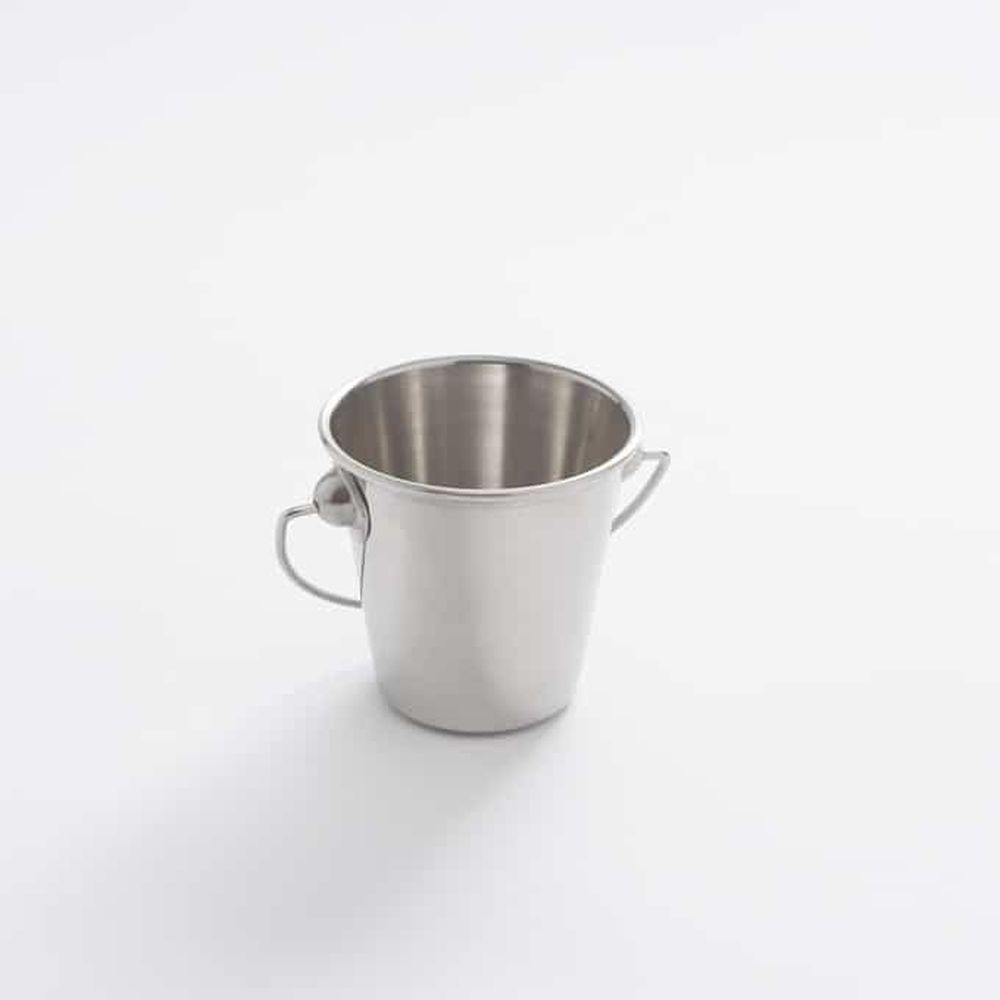 American Metalcraft Stainless Steel 6 Ounce Mini Pail With Handle, 2.5 X 2.5 X 2.75 Inch