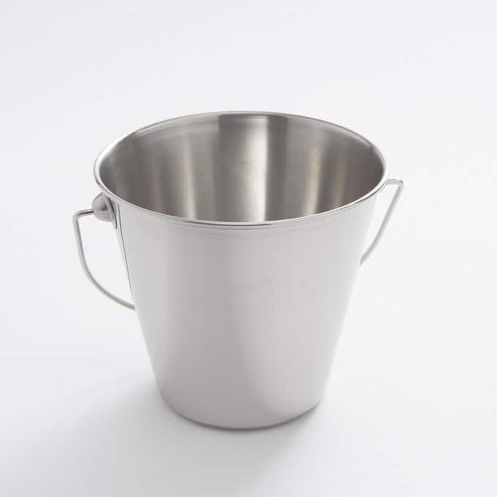 American Metalcraft Stainless Steel 1 Quart Mini Pail With Handle, 4 5/8 X 4 5/8 X 5 Inch