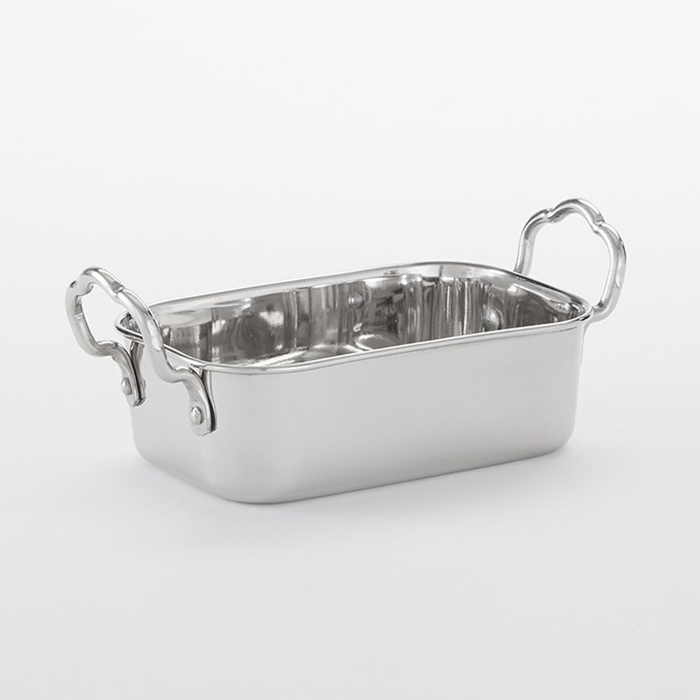 American Metalcraft Stainless Steel 17 Ounce Mini Roasting Pan, 5-3/4 X 3-3/4 X 1-3/4 Inch