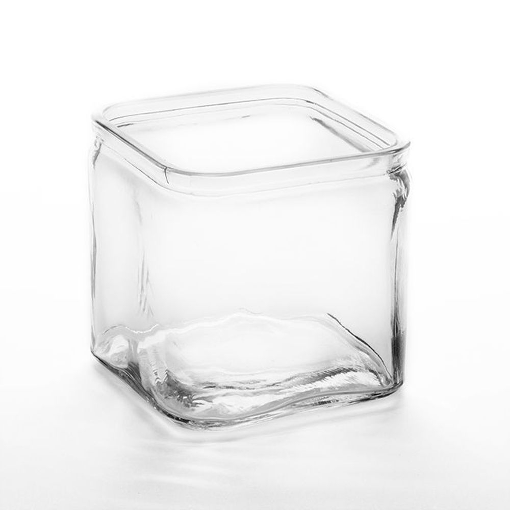 American Metalcraft Clear Glass 40 Ounce Square Jar, 4-3/4 X 4-3/4 X 4-7/8 Inch