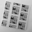American Metalcraft Square Newspaper Print Fry Paper, 16 x 16 inch