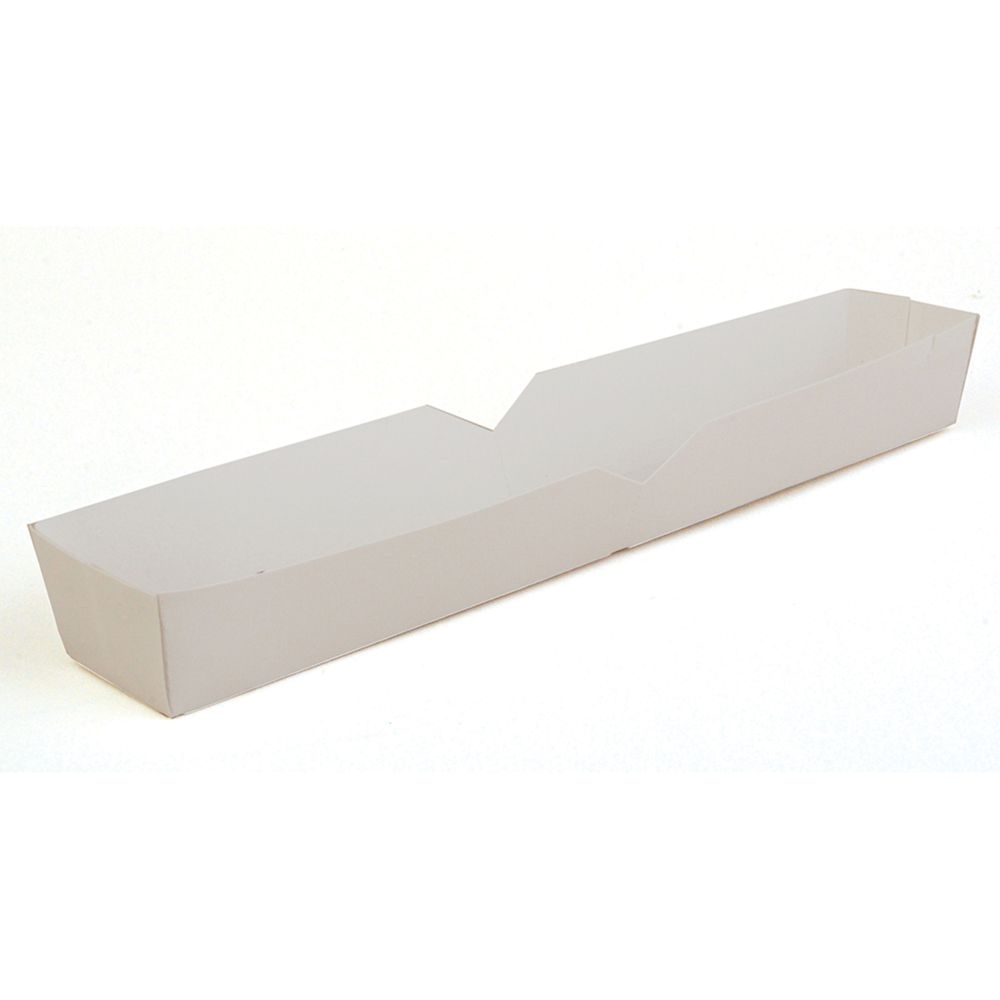 Southern Champion Tray White Sbs Paperboard Rectangular Footlong Hot Dog Tray, 10.25 X 1.5 X 1.25 Inch -- 500 Per Case