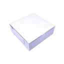 White CC Board Plain Bakery Box with Lock Corner