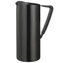 Slim Black Onyx Finish Stainless Water Pitcher with Ice Guard