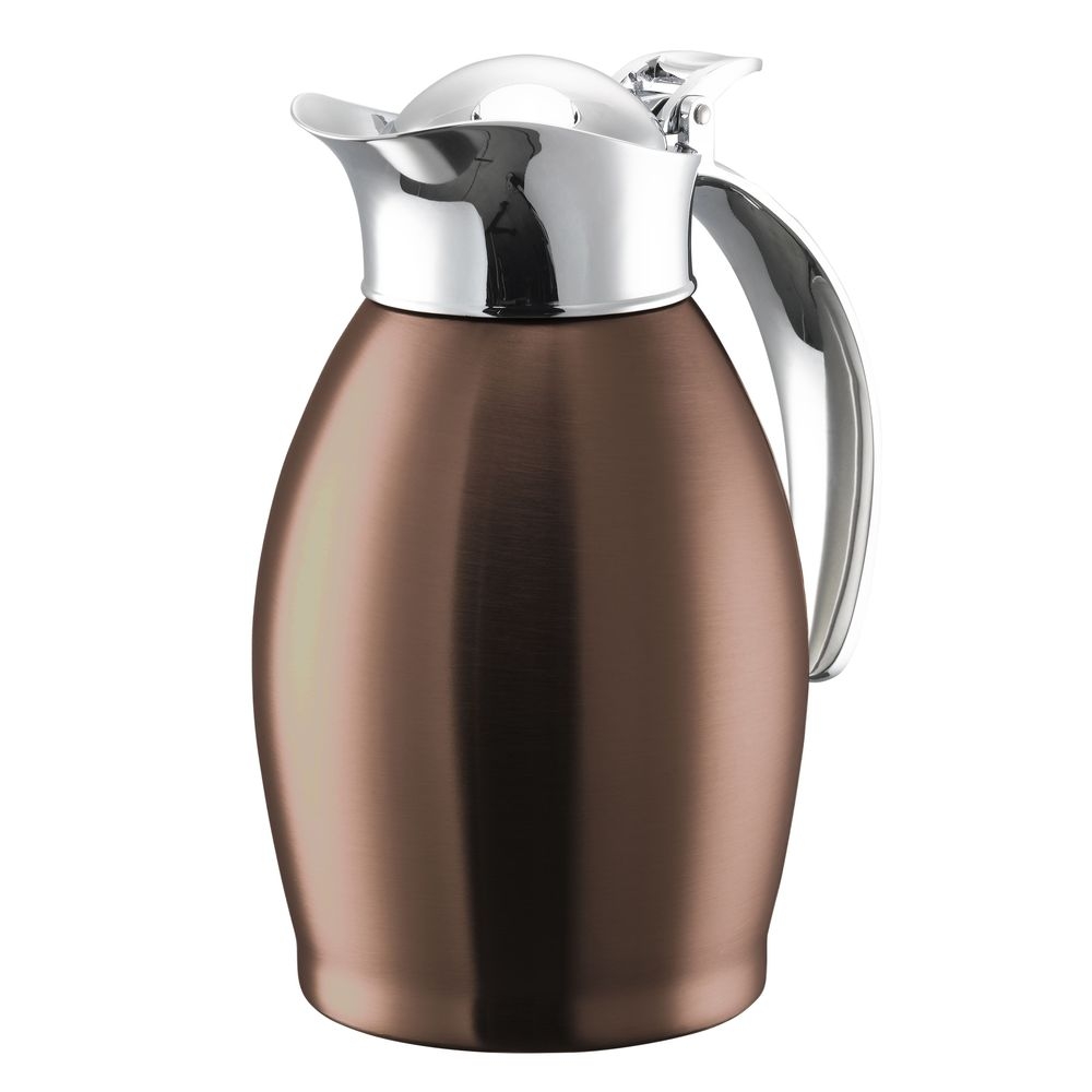 Service Ideas Nicollet Series Rose Gold Finish Stainless Vacuum Insulated Carafe With Flip-top Lid, 0.6 Liter Capacity