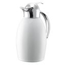 Nicollet Series Radiant White Finish Stainless Vacuum Insulated Carafe with Push Button Lid 1 Liter Capacity