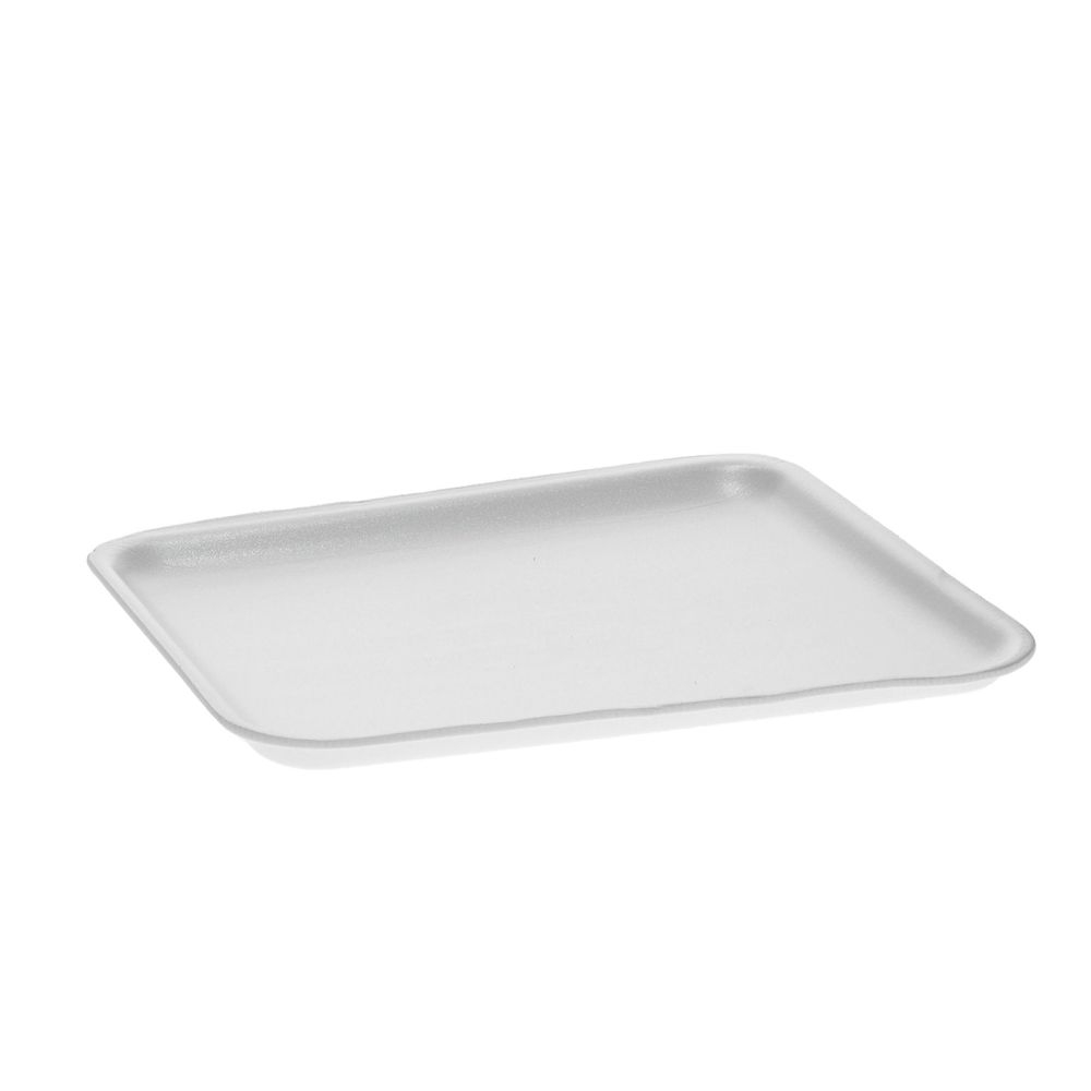 Evergreen White Number 8S Polystyrene Foam Supermarket Tray