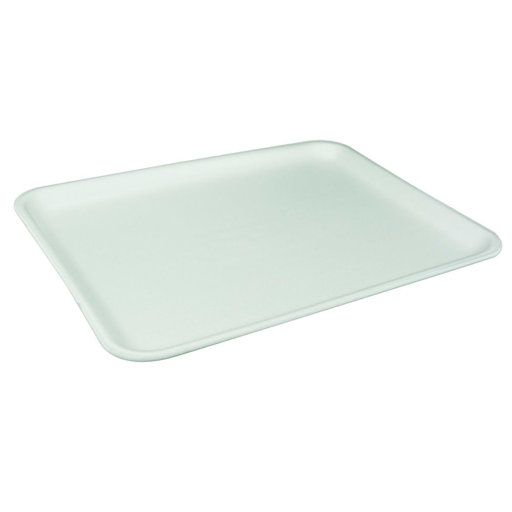 Evergreen White Number 12S Polystyrene Foam Supermarket Tray