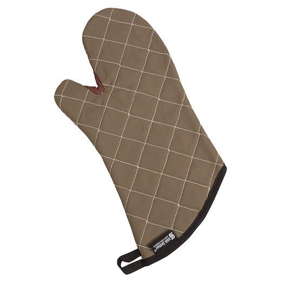 San Jamar Tan Bestguard With Kevlar Webguard Oven Mitt, 2 Count