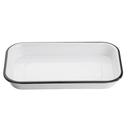 White with Black Rim 1/8 Size Melamine Sheet Pan
