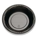 Polystyrene 16 Ounce Clear Marbella Rim Black Bowl