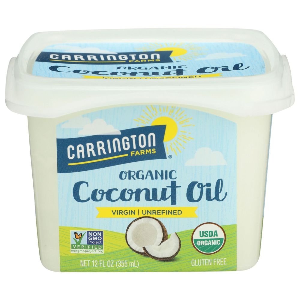Carrington Farms Organic Unrefined Extra Virgin Coconut Oil, 12 Ounce -- 6 Per Case