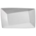 Porcelain White 8 1/2 x 5 inch High Profile Twist Plate