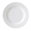 White 11 1/8 inch Wide Rim Plate