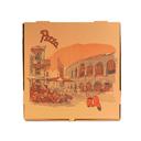 KITCH 24/7 14 x 14 x 2 Inch Kraft Stock Print Design Corrugated Pizza Box -- 50 per case