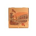 KITCH 24/7 16 x 16 x 2 Inch Brown Stock Print Design Corrugated Pizza Box -- 50 per case