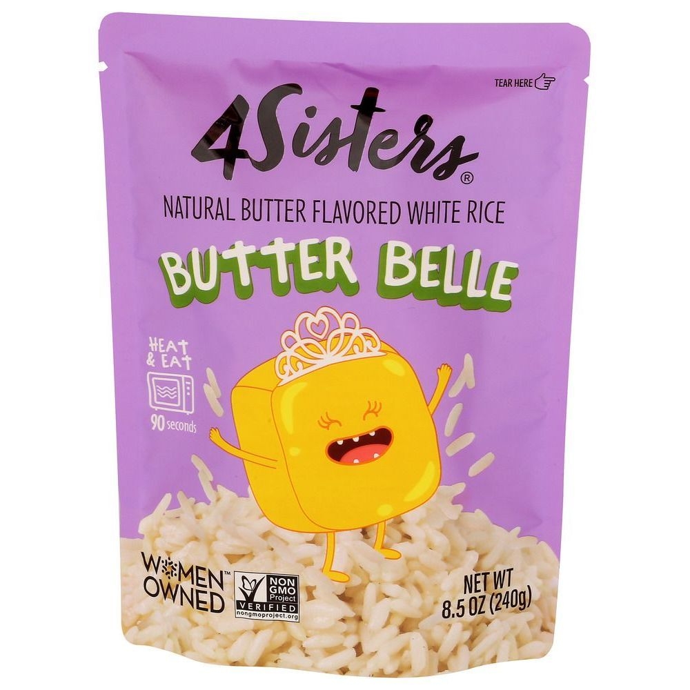 4sisters Butter Belle Flavored White Rice, 8.5 Ounce -- 6 Per Case