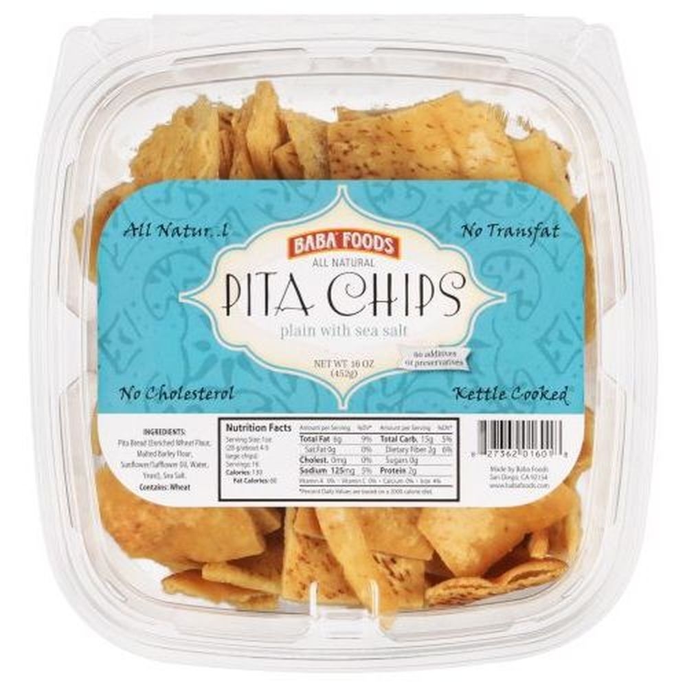 All Natural Plain Pita Chips with Sea Salt
