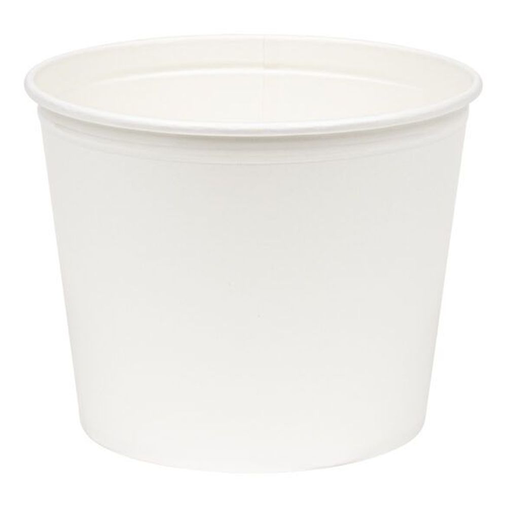 Inno-pak Plain White Poly Coated Bucket, 130 Ounce Capacity -- 200 Per Case