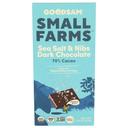 Organic Small Farms Sea Salt and Nibs 70 Percent Cacao Dark Chocolate Bar