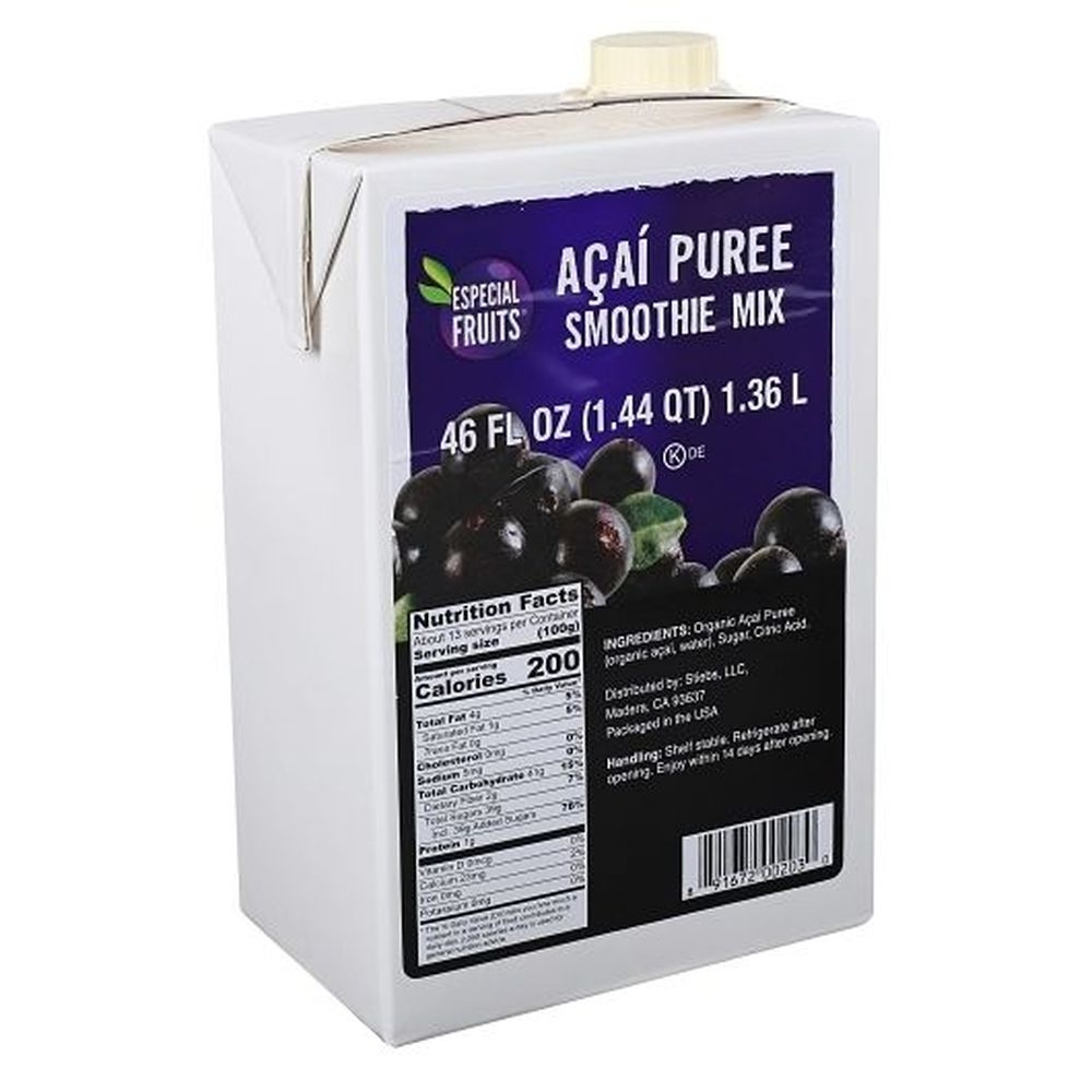 Especial Acai Puree Smoothie Mix, 46 Fluid Ounce -- 6 Per Case