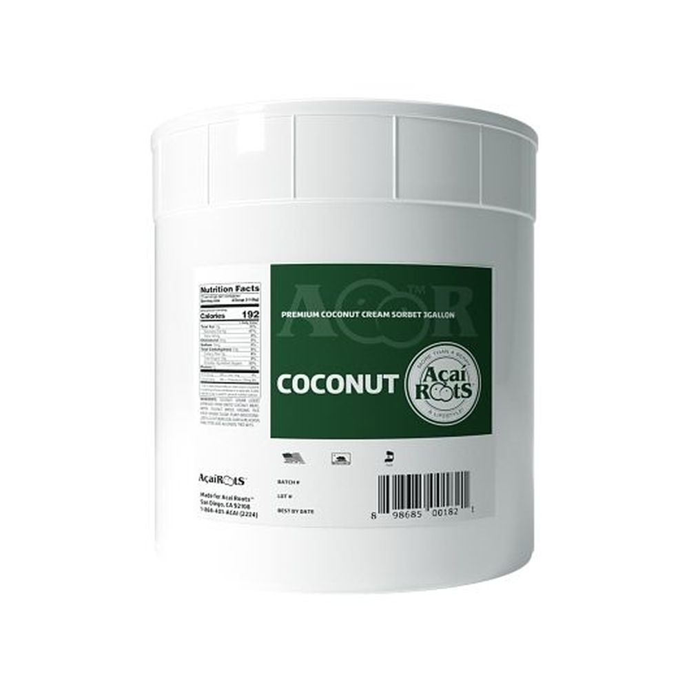 Acai Roots Coconut Cream Sorbet, 3 Gallon