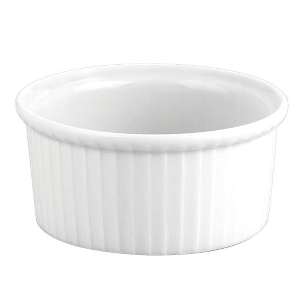 Pillivuyt 4 Ounce Porcelain Ramekin Plisse, 12 Count