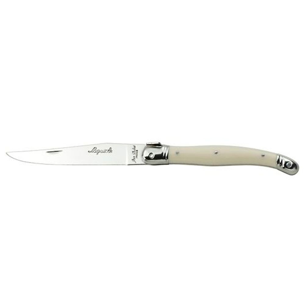 Jean Dubost Laguiole 9 Inch Ivory Handle Steak Knife With 2.5 Mm Sharpened Blade, 6 Count