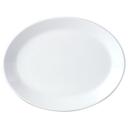 Simplicity White Alumina Vitrified 12 inch Oval Coupe Platter, 12 count