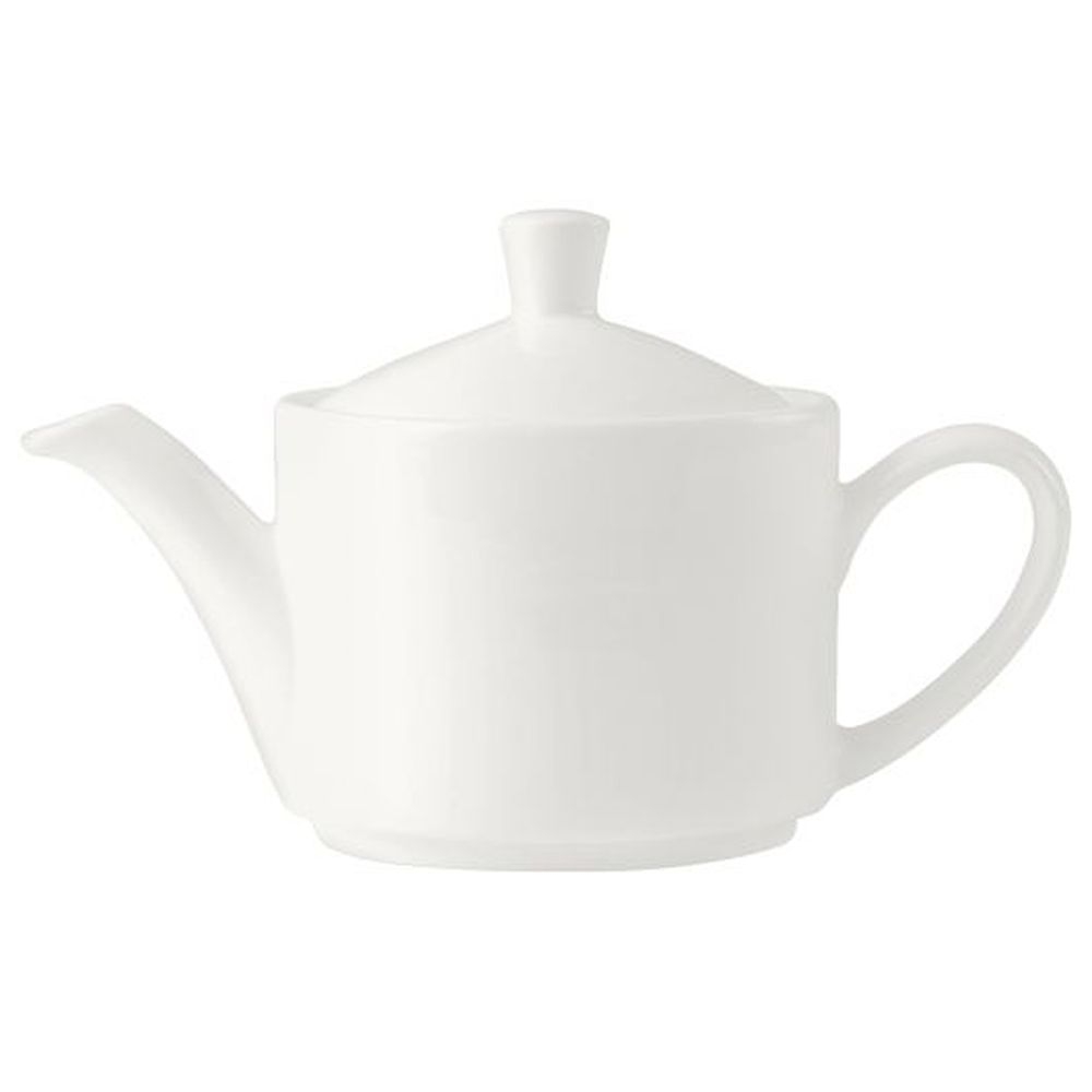 Monaco Vogue White Alumina Vitrified 15 Ounce Teapot, 6 count