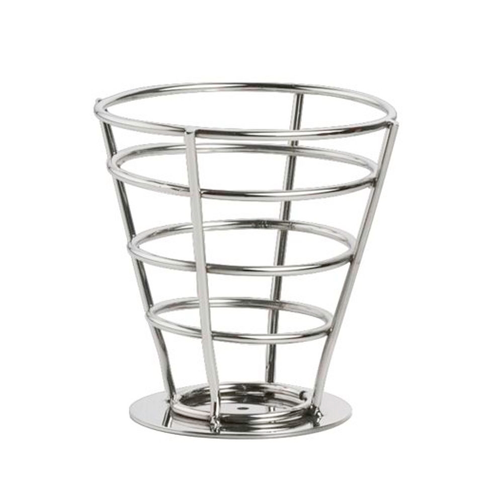 Creations 3.5 X 3.5 Inch Stainless Steel Wire Fry Cone, 24 Count