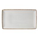 Brown Dapple Alumina Vitrified 10.625 inch Rectangle Tray, 6 count