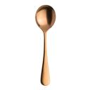 Fulton Vintage Copper 18/0 Stainless Steel 6 1/2 inch Bouillon Soup Spoon, 12 count