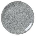 Ink Crackle Black Alumina Vitrified 11.75 inch Taste Coupe Plate, 12 count