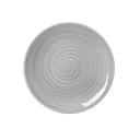 Scape Grey Alumina Vitrified 8 inch Coupe Plate, 12 count