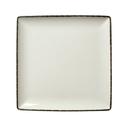 Charcoal Dapple Alumina Vitrified 10.5 inch Taste Square Tray, 6 count