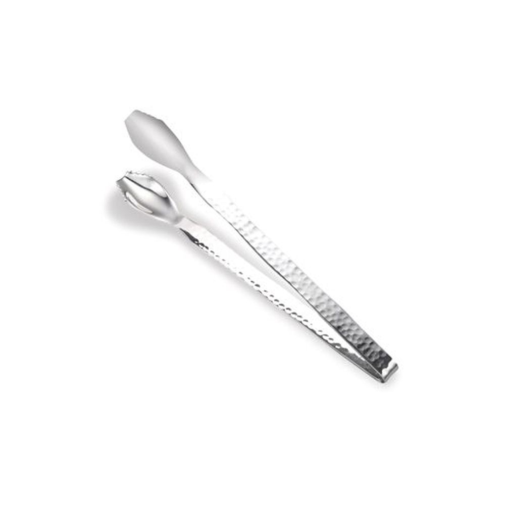 Dw Haber 18/10 Stainless Steel Hammered Ice Tong, 8 Inch, 6 Count